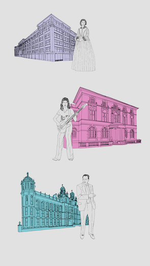 Illustrations of merged institutions